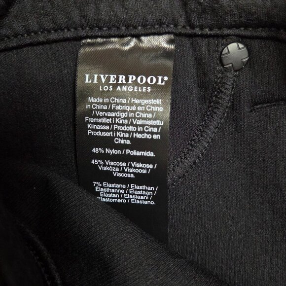 Liverpool Madonna Leggings Womens 8 Black Textured Skinny Mid Rise Pant - Picture 9 of 10